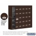 Salsbury Cell Phone Storage Locker - with Front Access Panel - 5 Door High Unit (5 Inch Deep Compartments) - 25 A Doors (24 usable) - Bronze - Surface Mounted - Master Keyed Locks